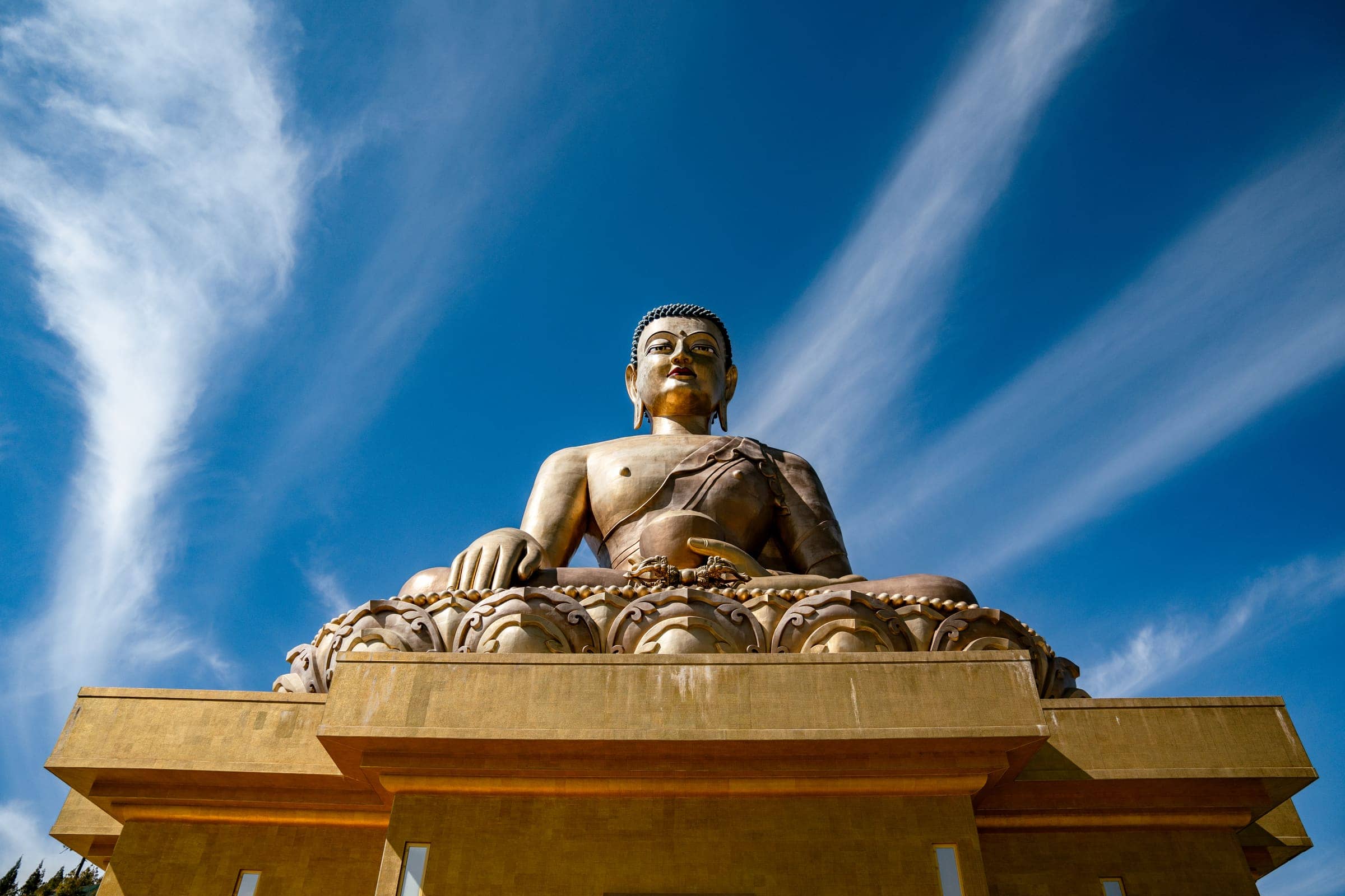 Buddha Dordenma statue overlooking Thimphu Valley